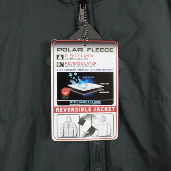 NWT ZeroXposur Men's Steel Polar Fleece Lightweight Comfort Reversible Jacket XL - Picture 7 of 12